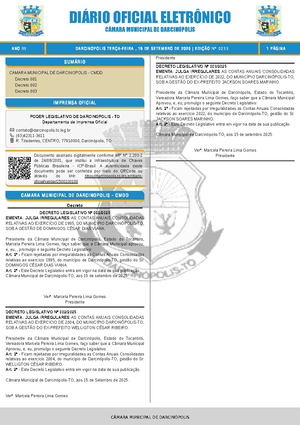 Diário Oficial - Edição 0033